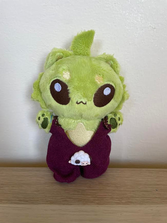 Maroon Sleepy Sheep Overalls [Fits Pluto]